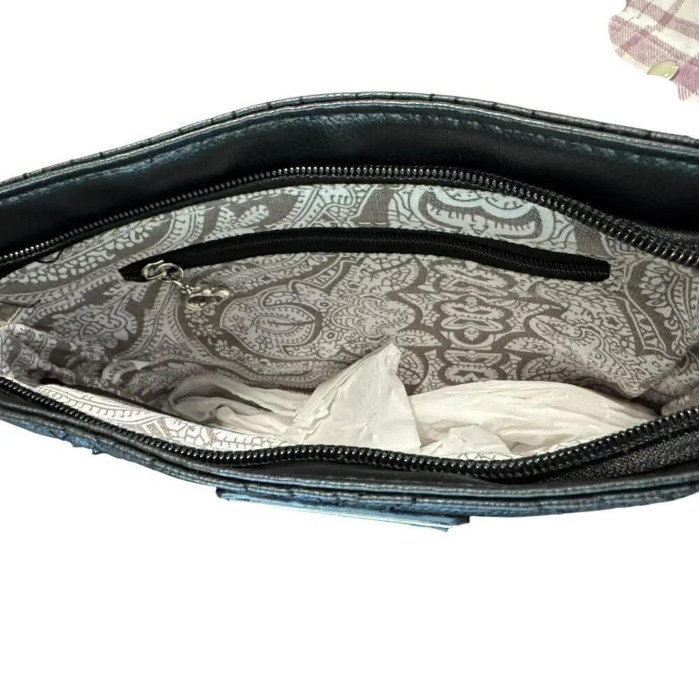 Bella Russo Black Quilted Vegan Leather Crossbody women's  Bag.  NWOT - Picture 4 of 7